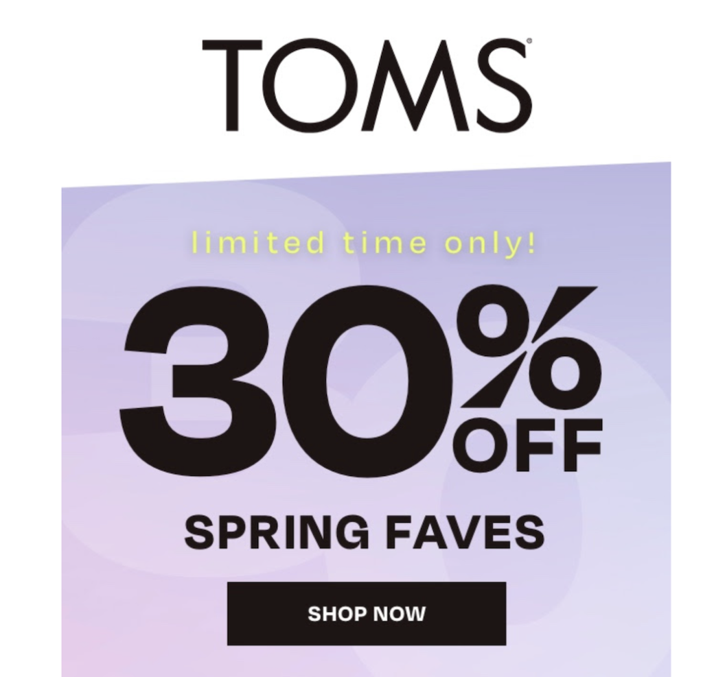 spring marketing toms